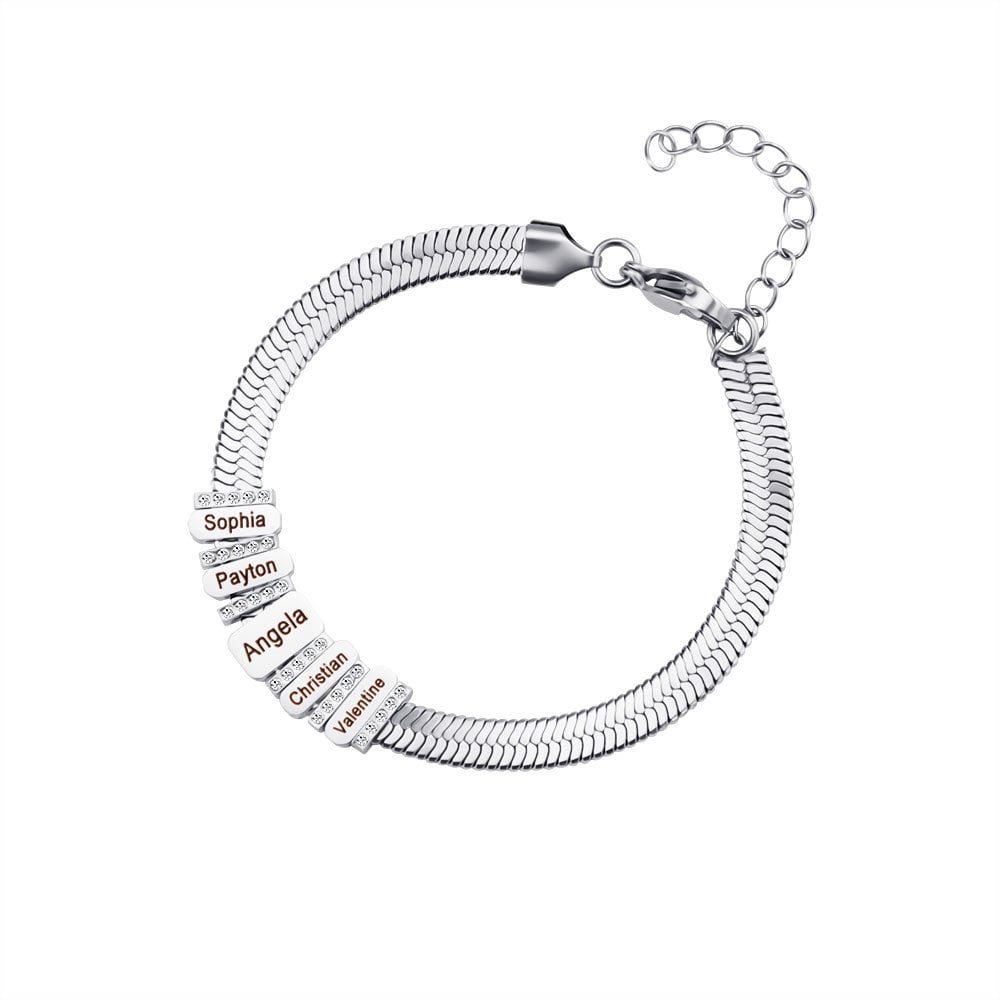 Herenarmband met gepersonaliseerde diamantkralen