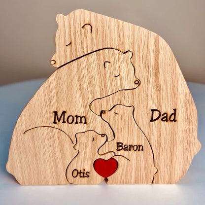 Houten puzzel Familiebeerfigurenset - Houten puzzel Familiebeerfigurenset