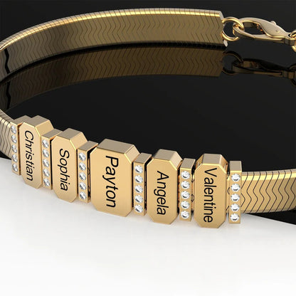 Herenarmband met gepersonaliseerde diamantkralen